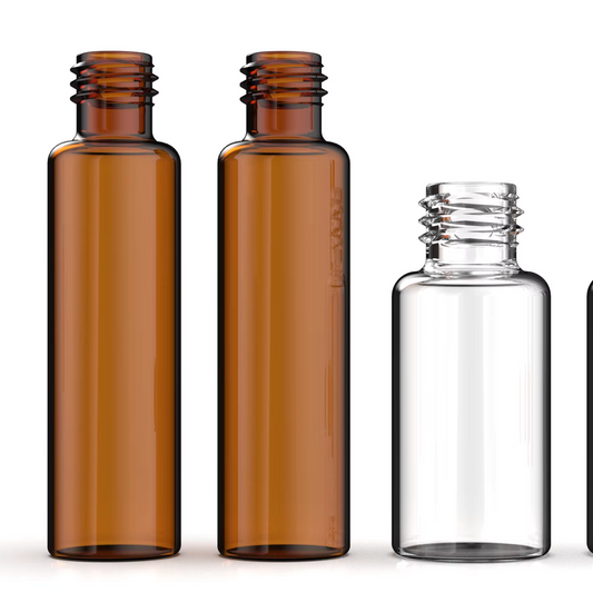 High-Temperature Borosilicate Glass Threaded Storage Bottle (1-30ml) - Laboratory Grade