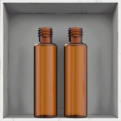 High-Temperature Borosilicate Glass Threaded Storage Bottle (1-30ml) - Laboratory Grade
