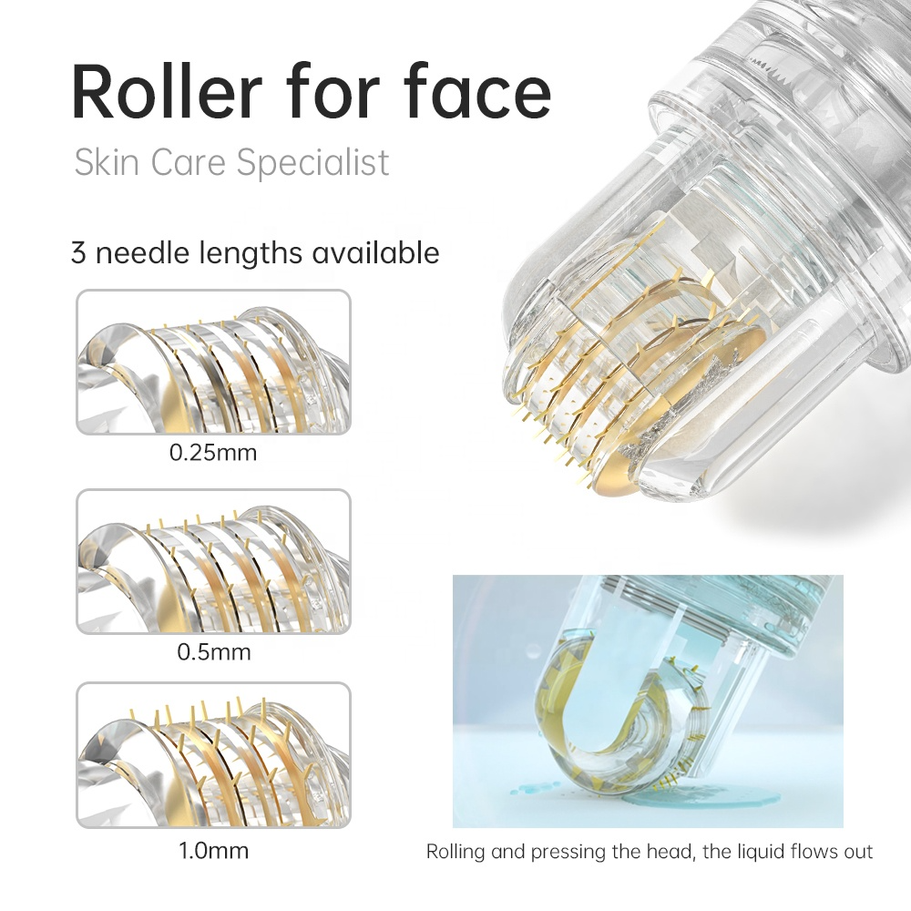 Gold Titanium Hydra Microneedling Roller (64-Pin) - Hair & Scalp Care